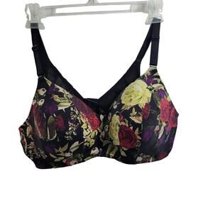 Torrid Black Floral Dream Wire - Free Bra Size 40C NWOT 6424-0808